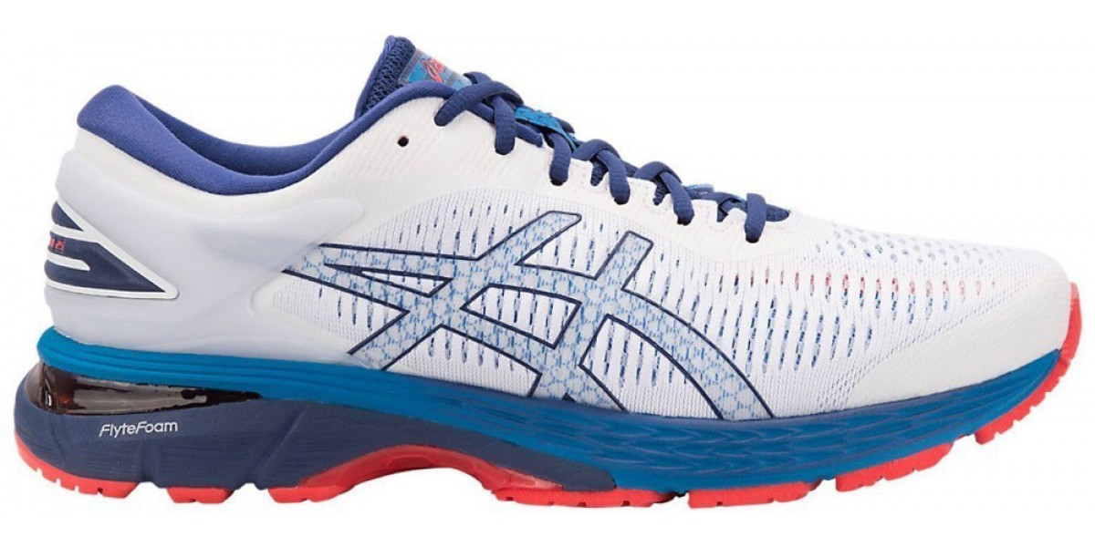 Gel kayano 25 white blue on sale